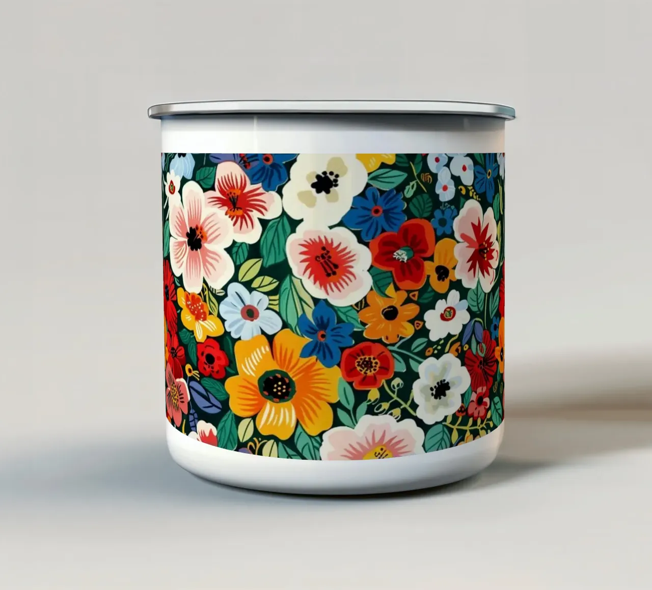 Dopamine Flowers tazza in smalto da Sunflower Soul Studio