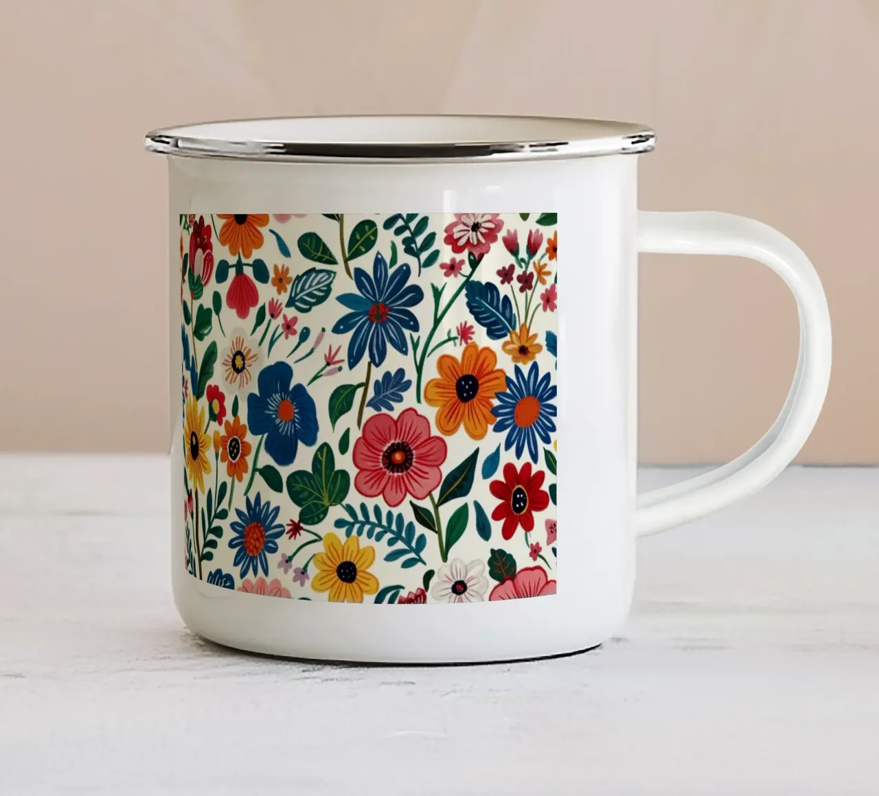 Dopamine Flowers tazza in smalto da Sunflower Soul Studio