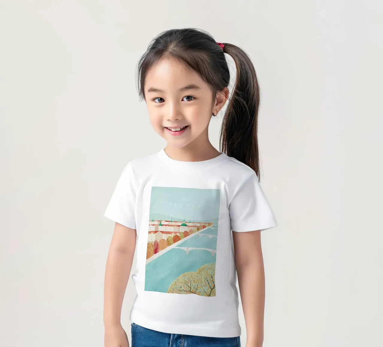 Prague t-shirt bambini da Henry Rivers