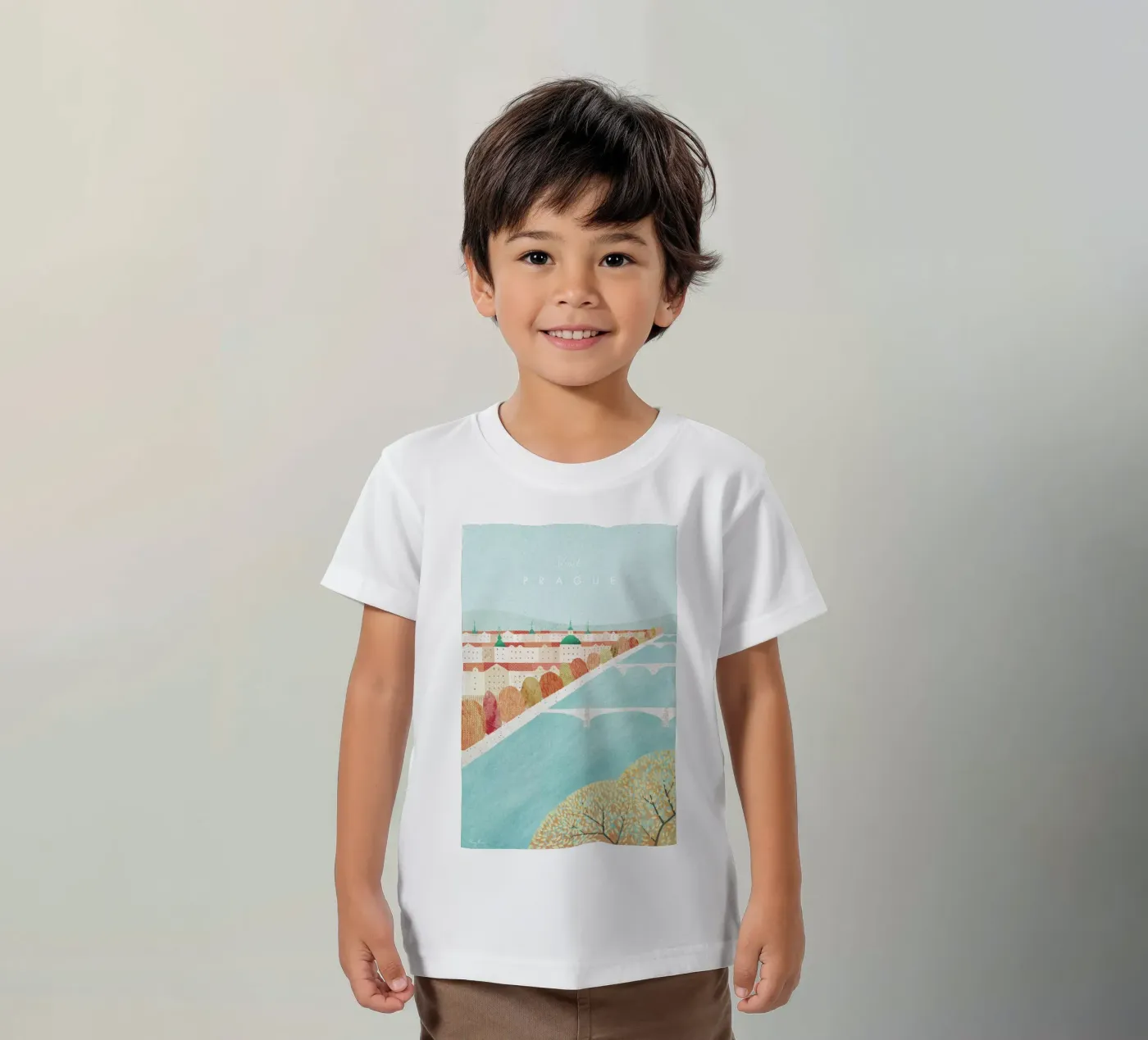 Prague t-shirt bambini da Henry Rivers