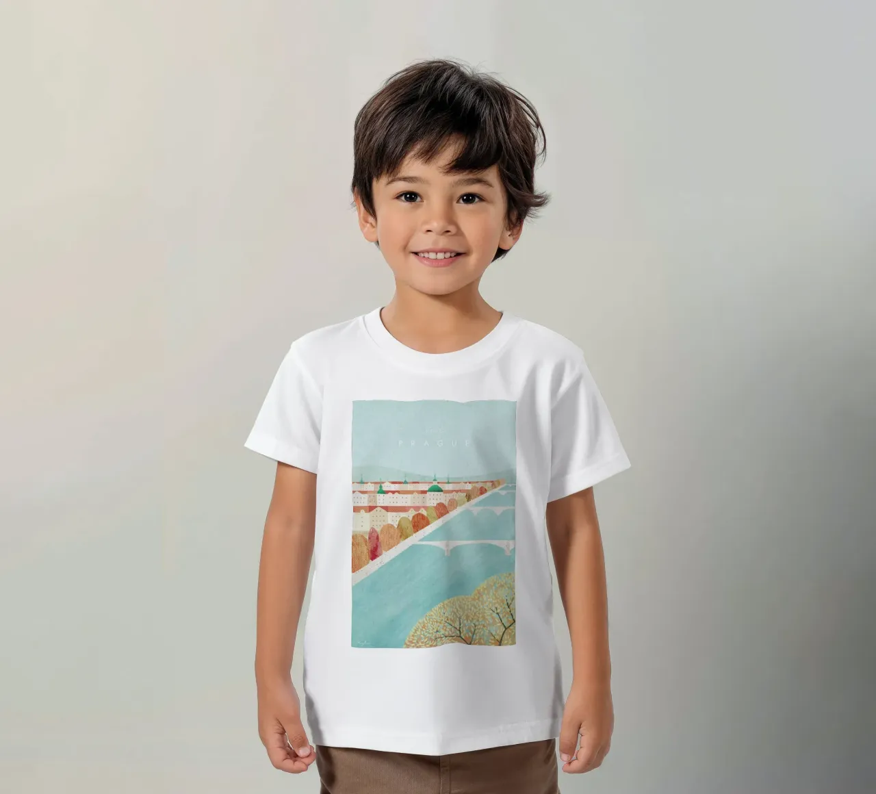 Prague t-shirt bambini da Henry Rivers