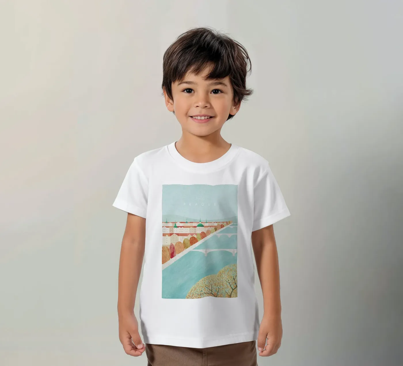 Prague t-shirt bambini da Henry Rivers
