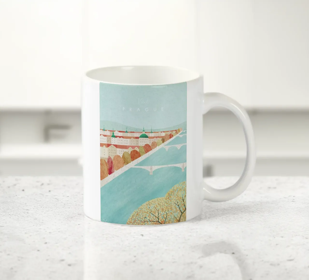 Prague tazza in ceramica da Henry Rivers