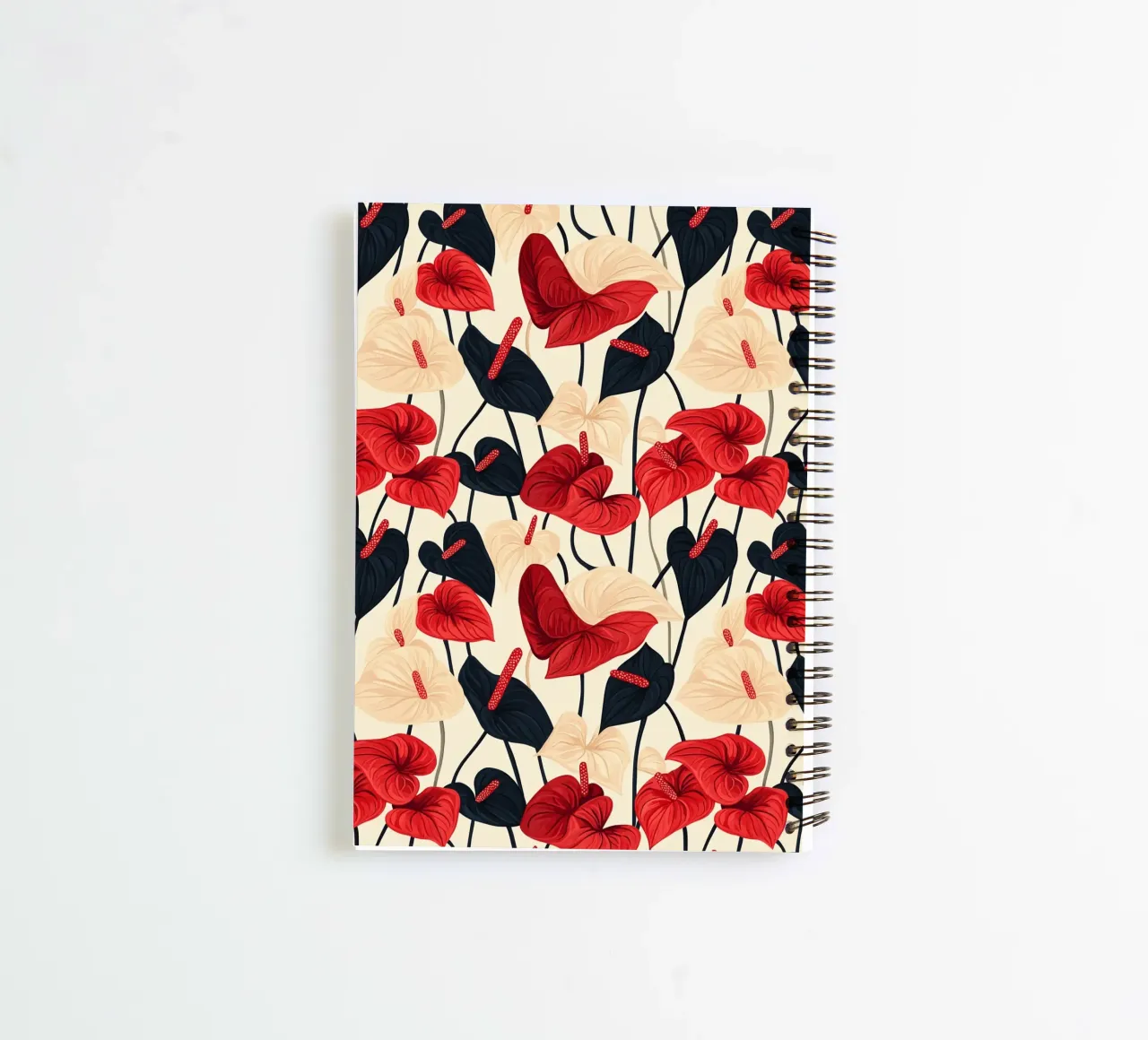 Red and Black Anthuriums diario ad anelli da Sunflower Soul Studio
