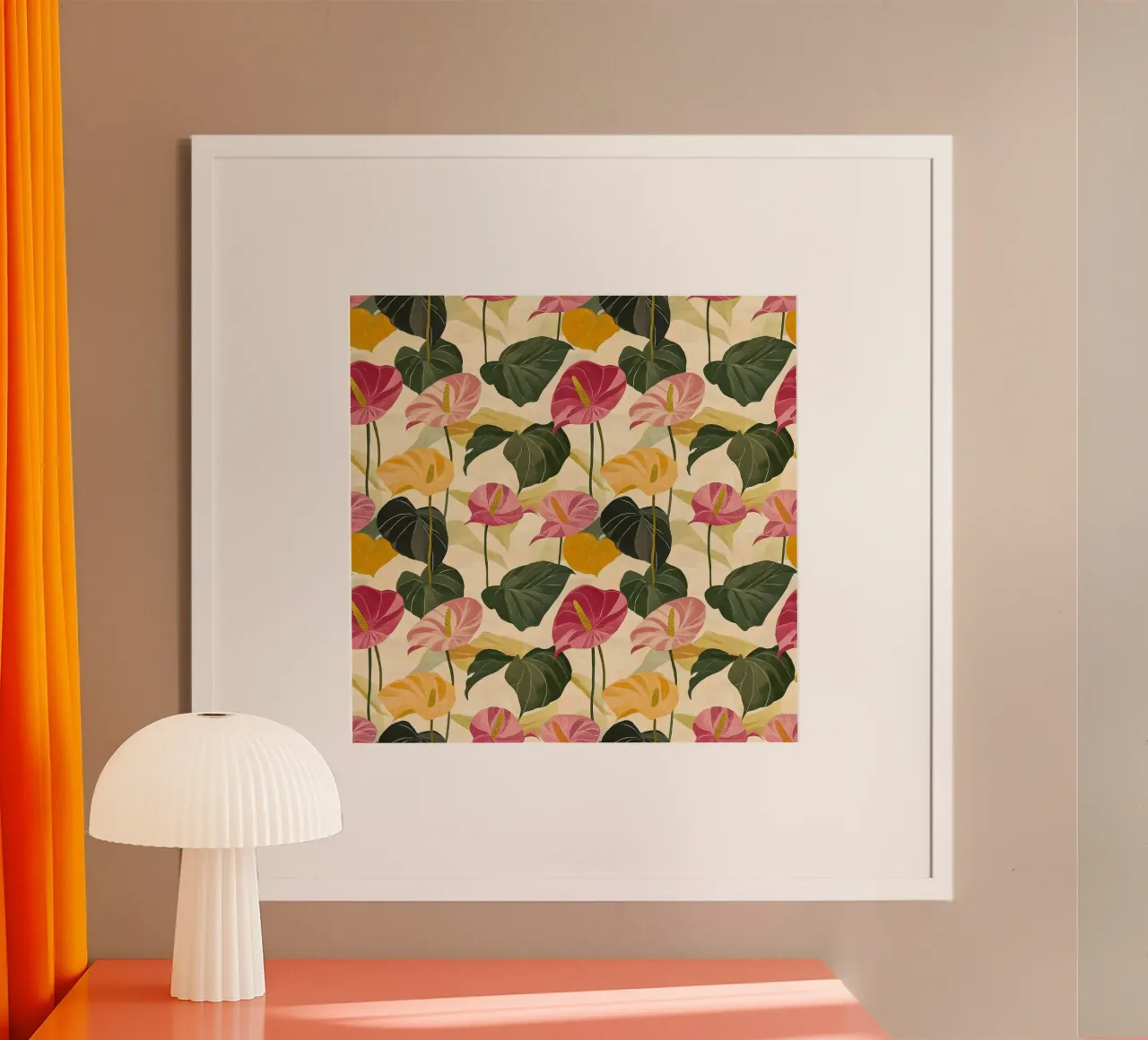 Pink and Yellow Anthuriums carta hahnemühle da Sunflower Soul Studio
