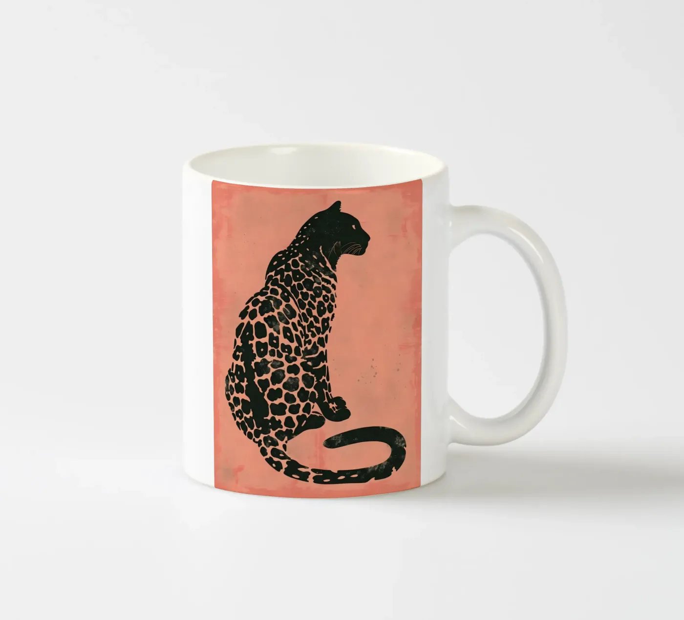 Pink Leopard ceramic mug by Gypsy Galleria