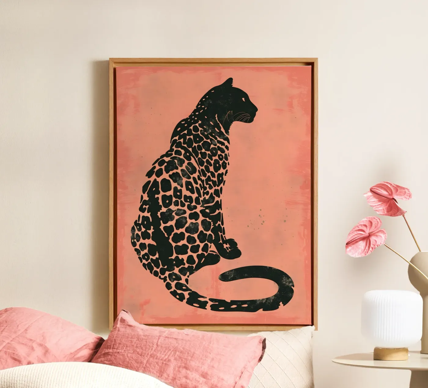 Pink Leopard tela da Gypsy Galleria
