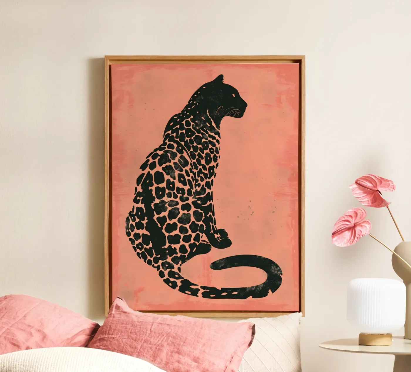 Pink Leopard canvas by Gypsy Galleria