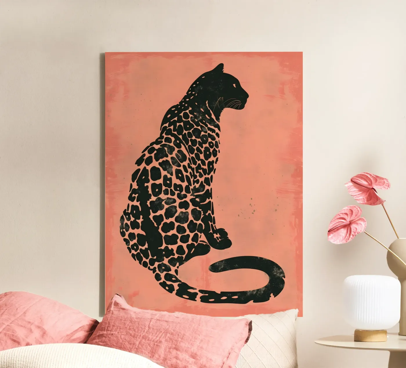 Pink Leopard tela da Gypsy Galleria