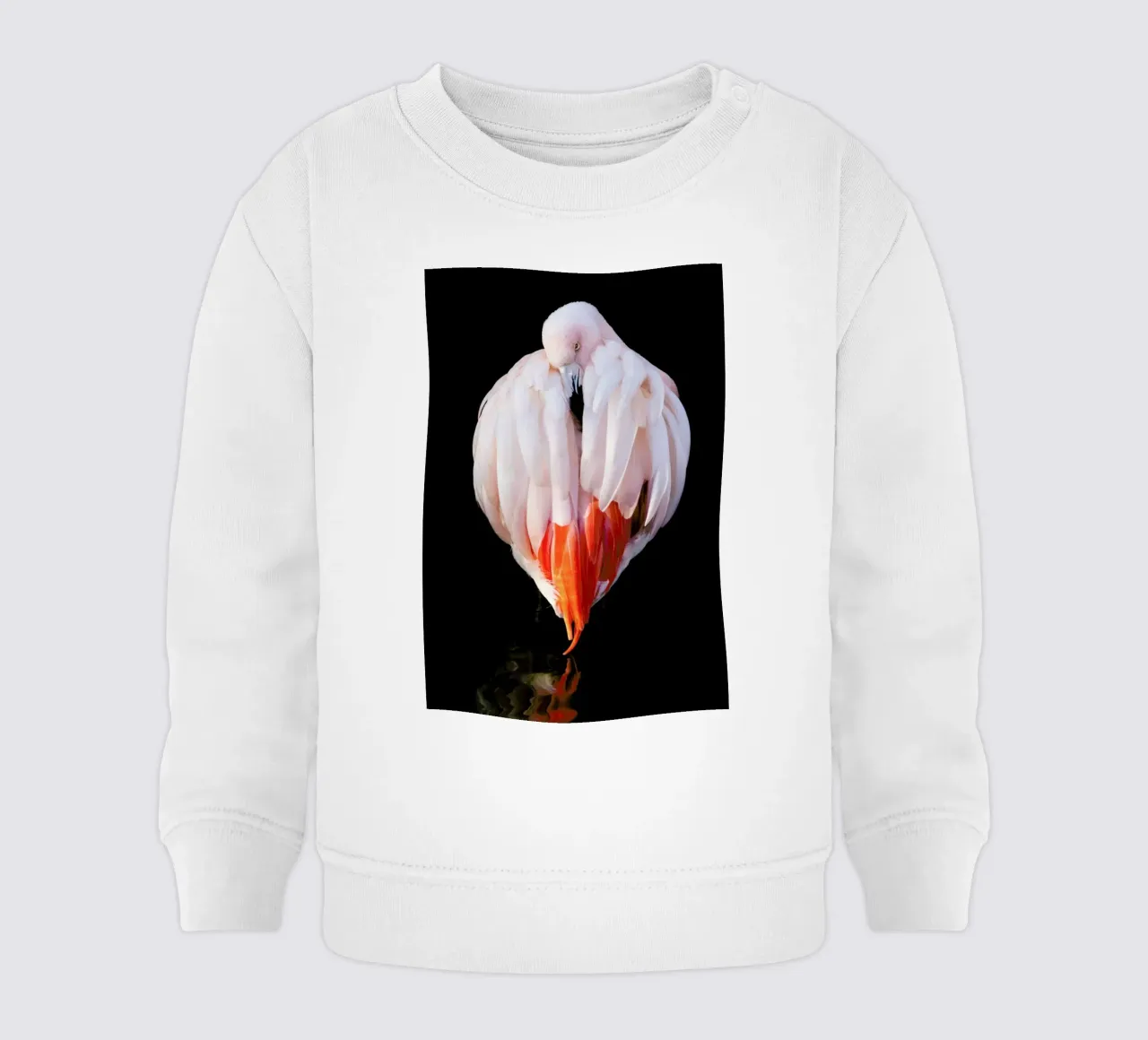 Flamingo in Reflection felpa neonato da Natural Kingdom