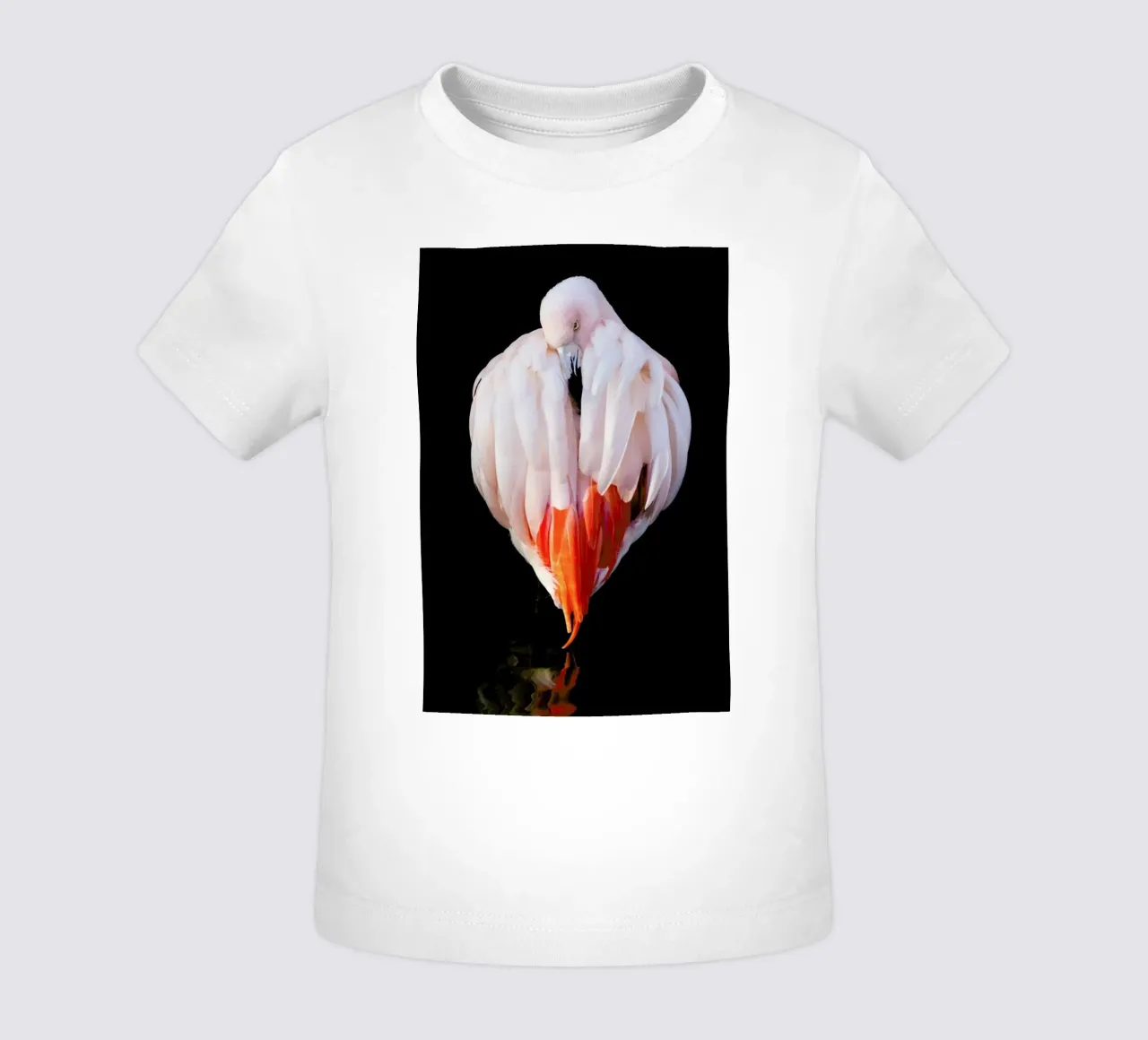 Flamingo in Reflection maglietta neonato da Natural Kingdom