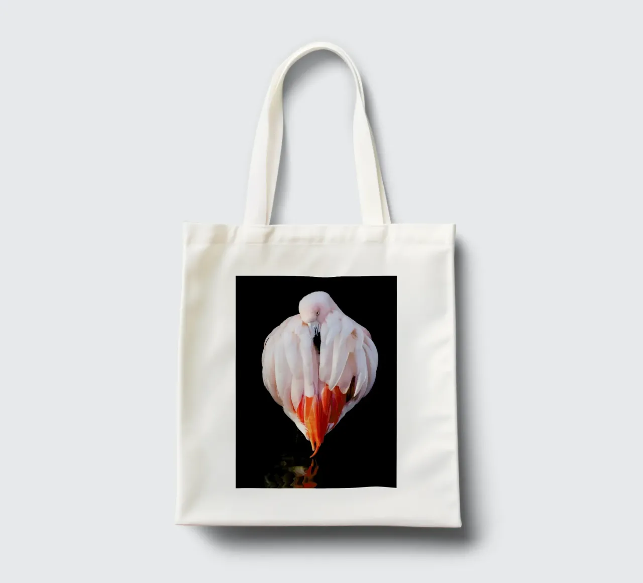 Flamingo in Reflection borsa in juta da Natural Kingdom