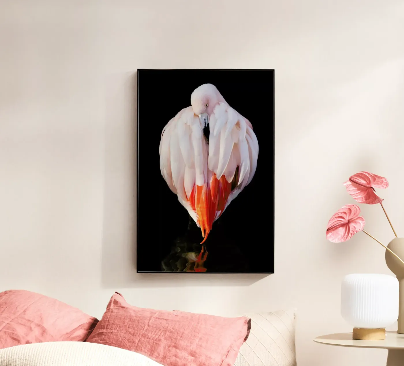 Flamingo in Reflection plexiglas de Natural Kingdom