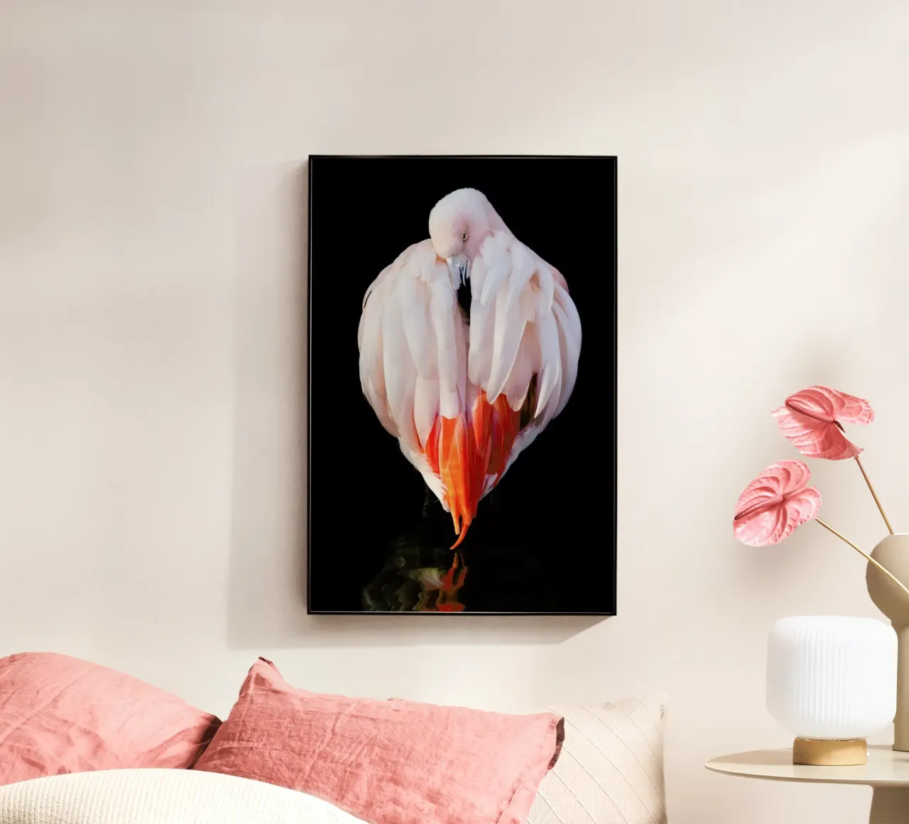 Flamingo in Reflection plexiglass da Natural Kingdom