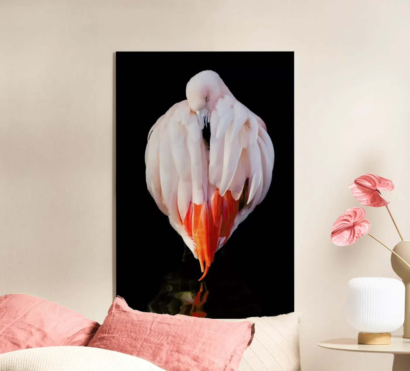 Flamingo in Reflection plexiglas de Natural Kingdom