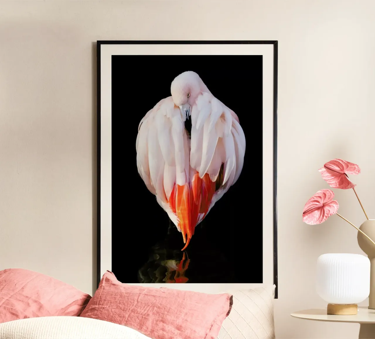 Flamingo in Reflection carta hahnemühle da Natural Kingdom