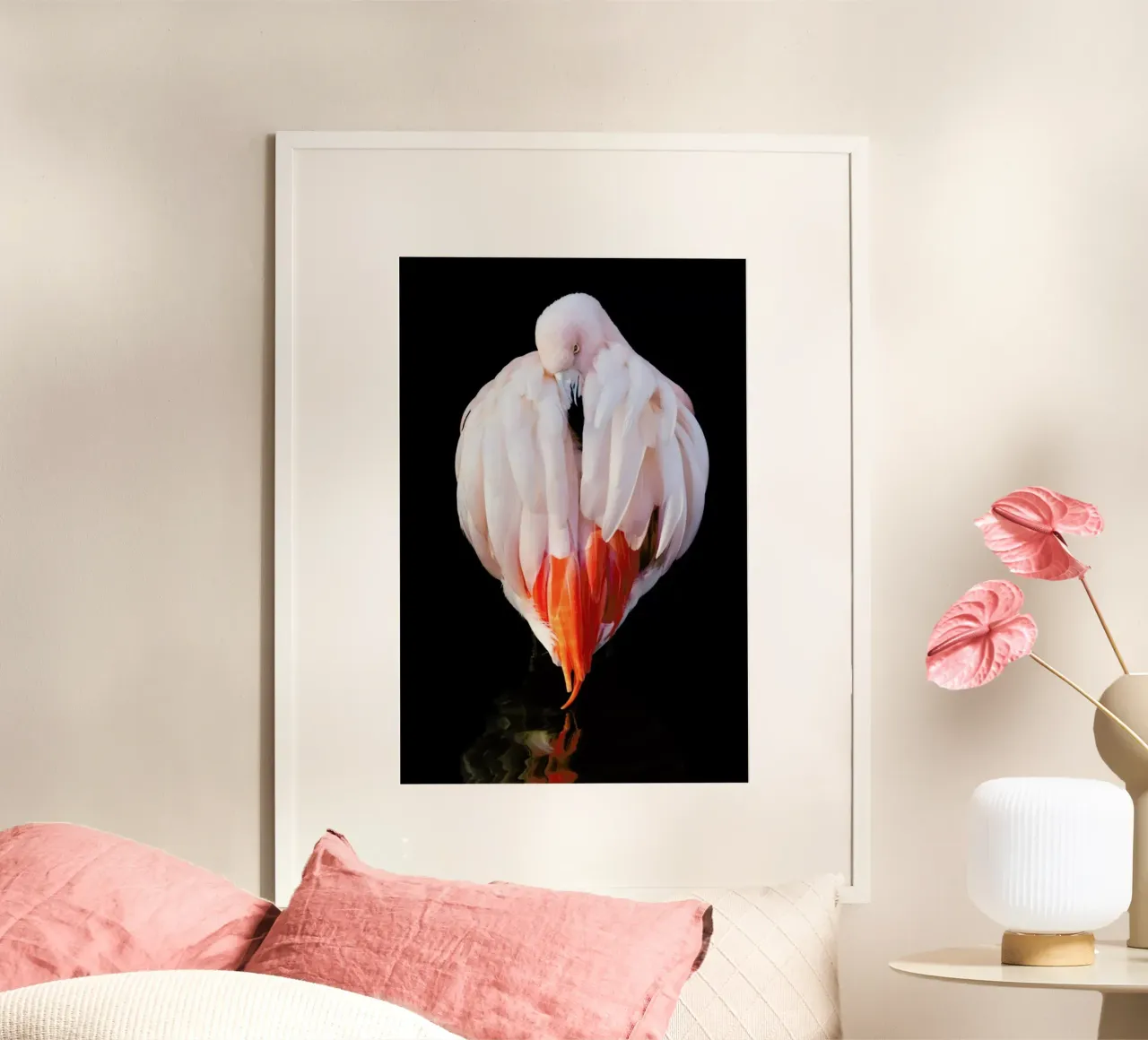 Flamingo in Reflection carta hahnemühle da Natural Kingdom