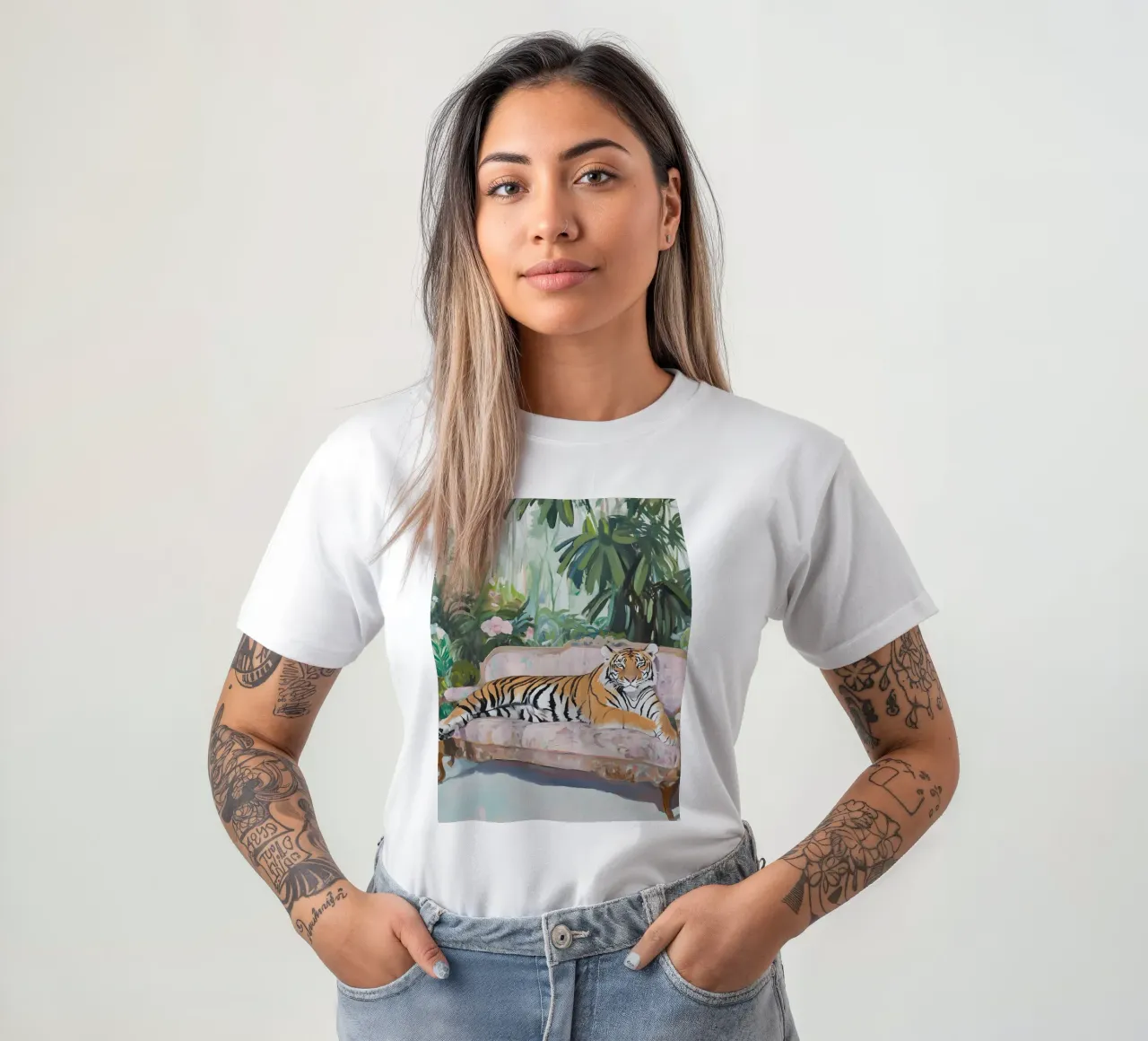 Lazy Tiger t-shirt da Gypsy Galleria