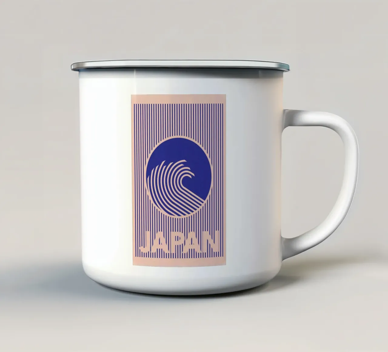 Great Wave Of Japan tazza in smalto da Rosi Feist