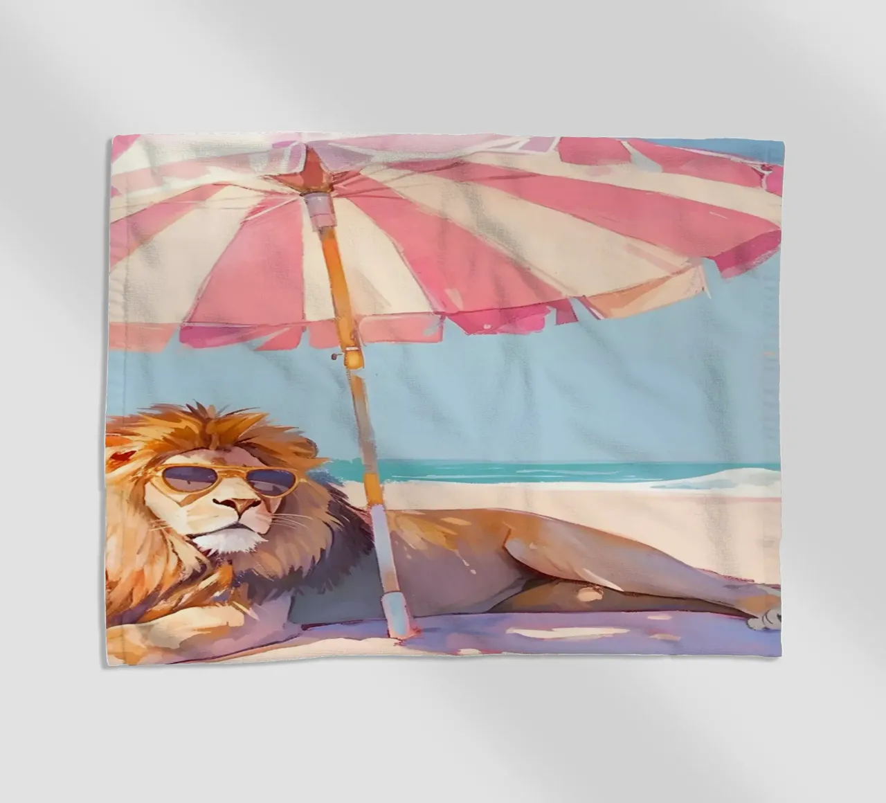Lion on the Beach telo mare da Gypsy Galleria