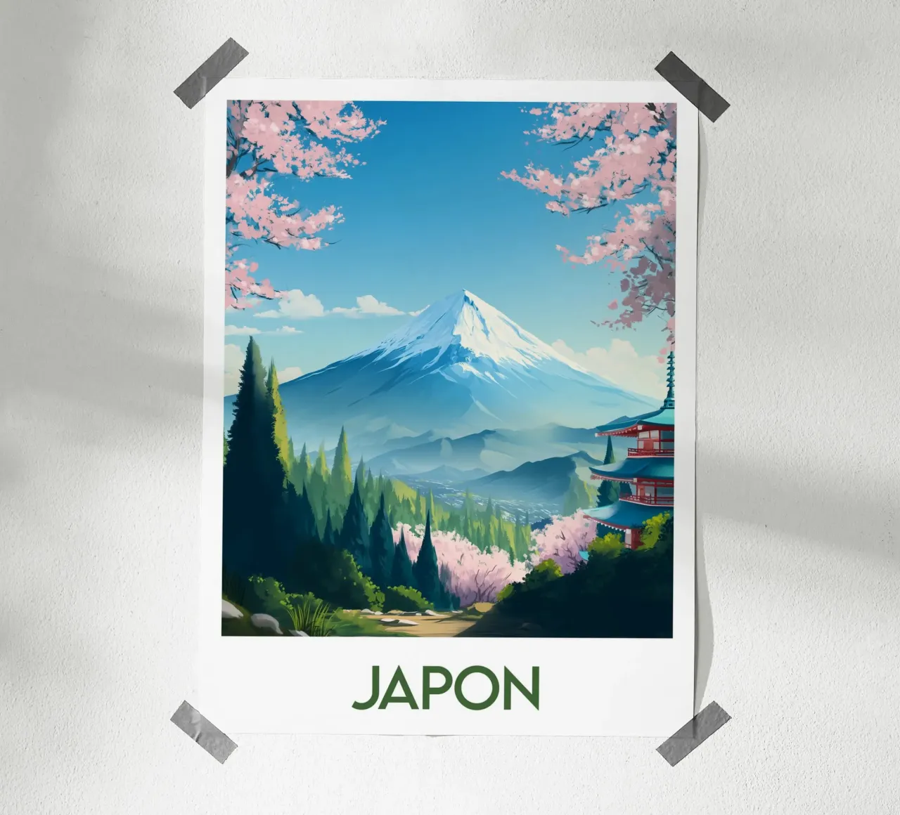 Poster Giappone poster con telaio in plastica da Frame the World
