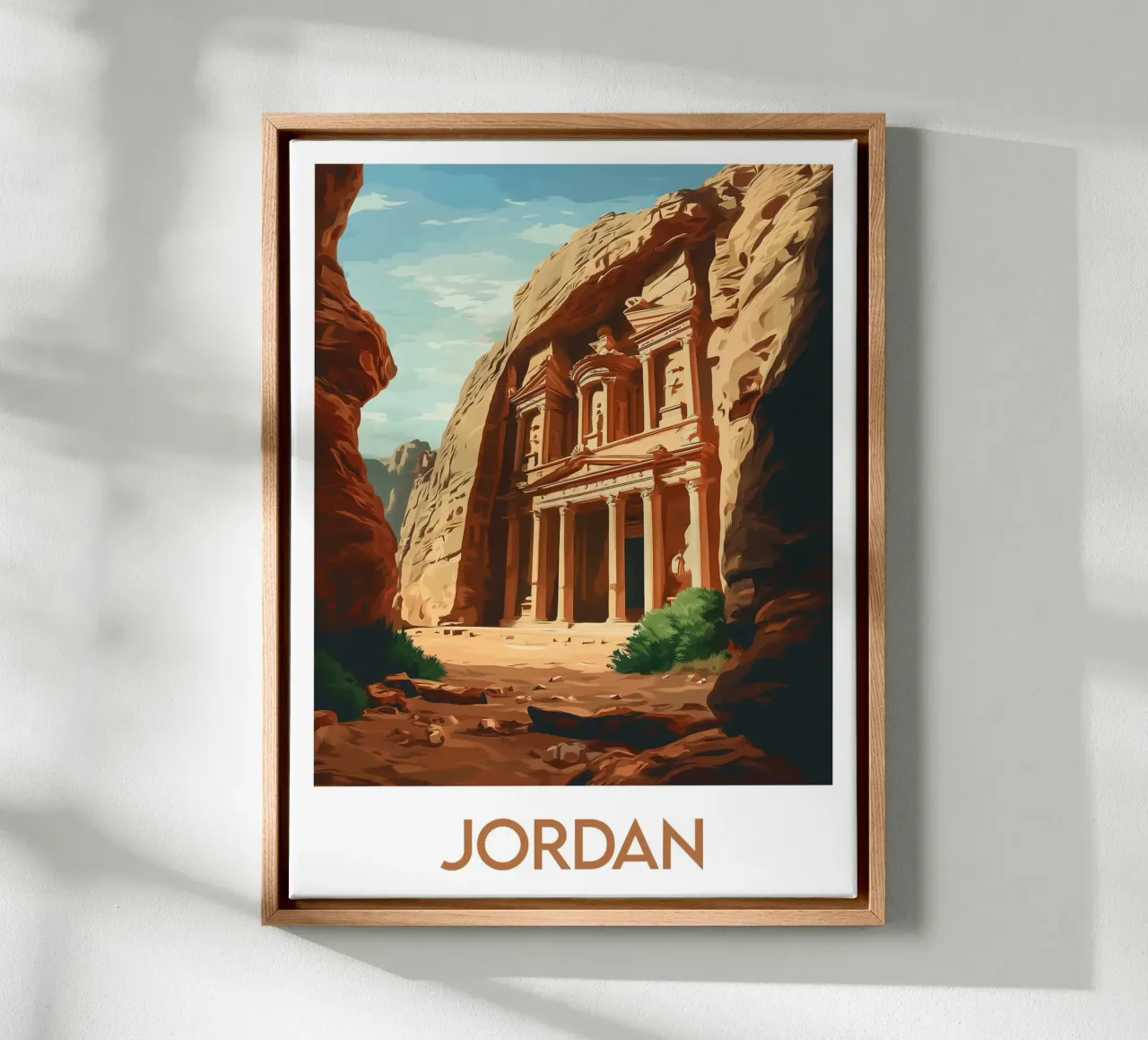 Affiche Jordanie tela con Cornice a cassetta da Frame the World
