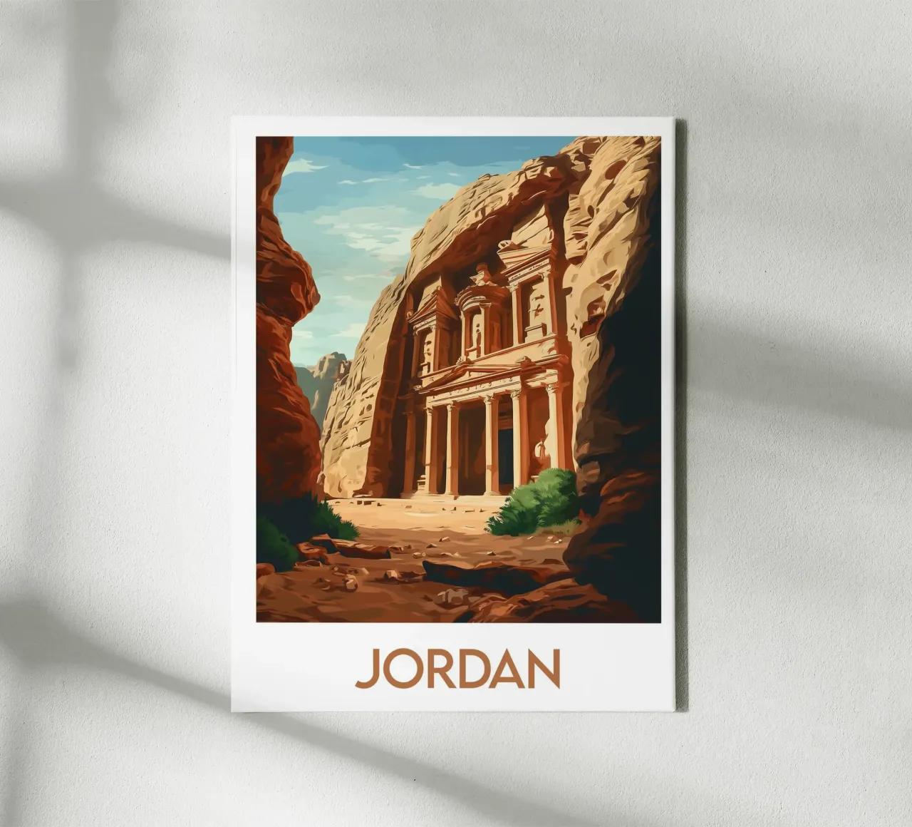 Affiche Jordanie tela con Cornice a cassetta da Frame the World
