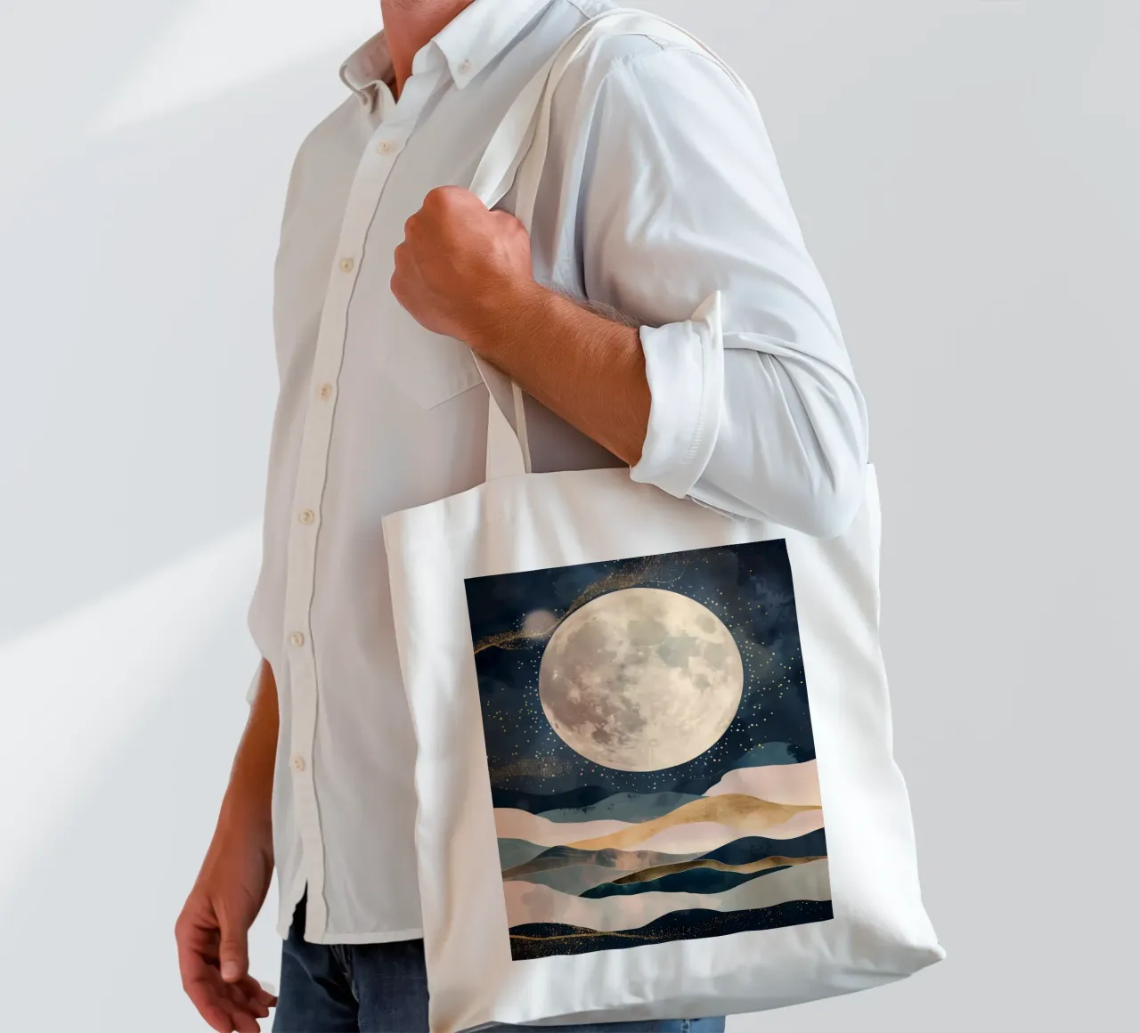 Full Moon borsa in juta da Gypsy Galleria