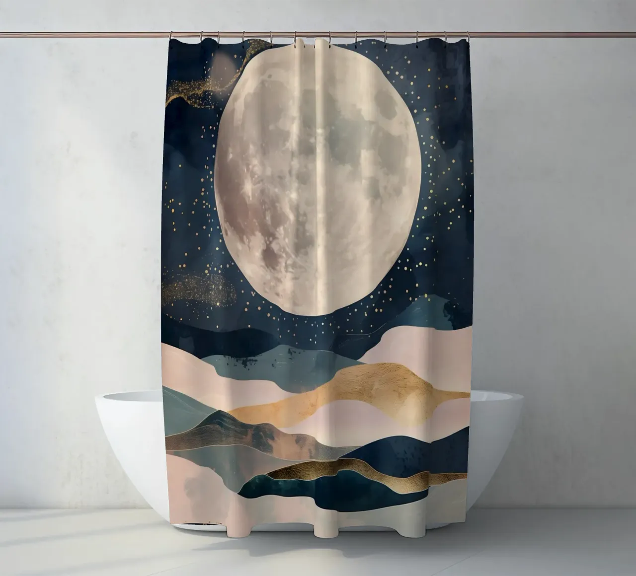 Full Moon tenda da doccia da Gypsy Galleria