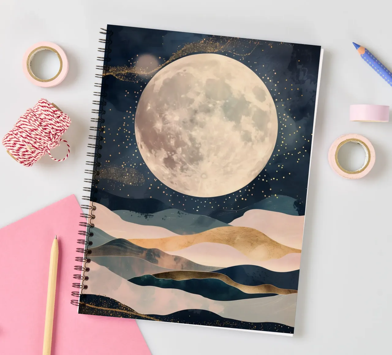 Full Moon spiral notebook by Gypsy Galleria
