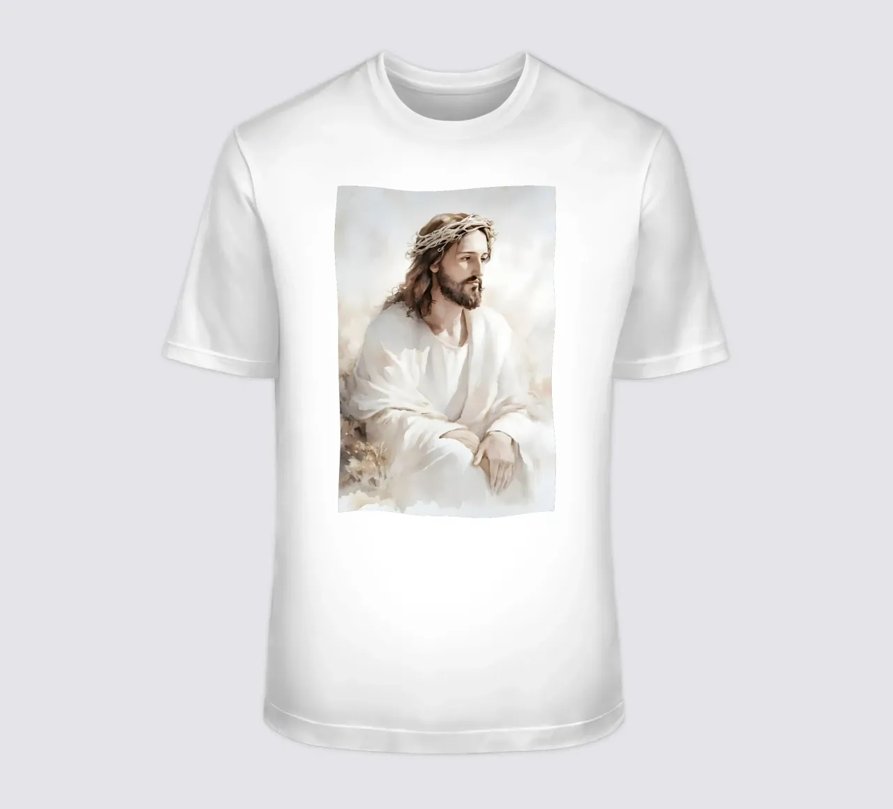 Jesus thoughtful t-shirt by LisaArtes