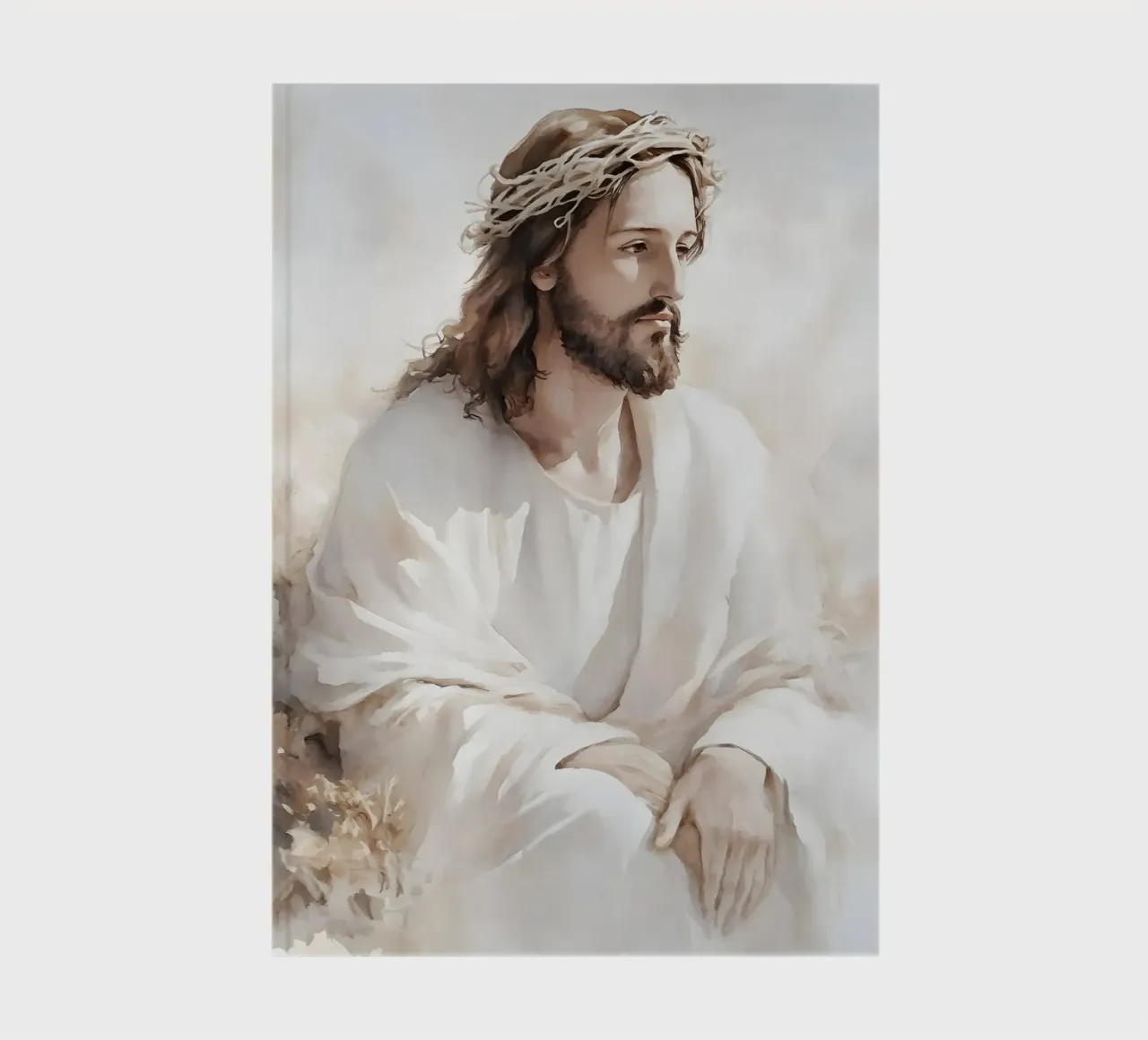 Jesus thoughtful notebook by LisaArtes