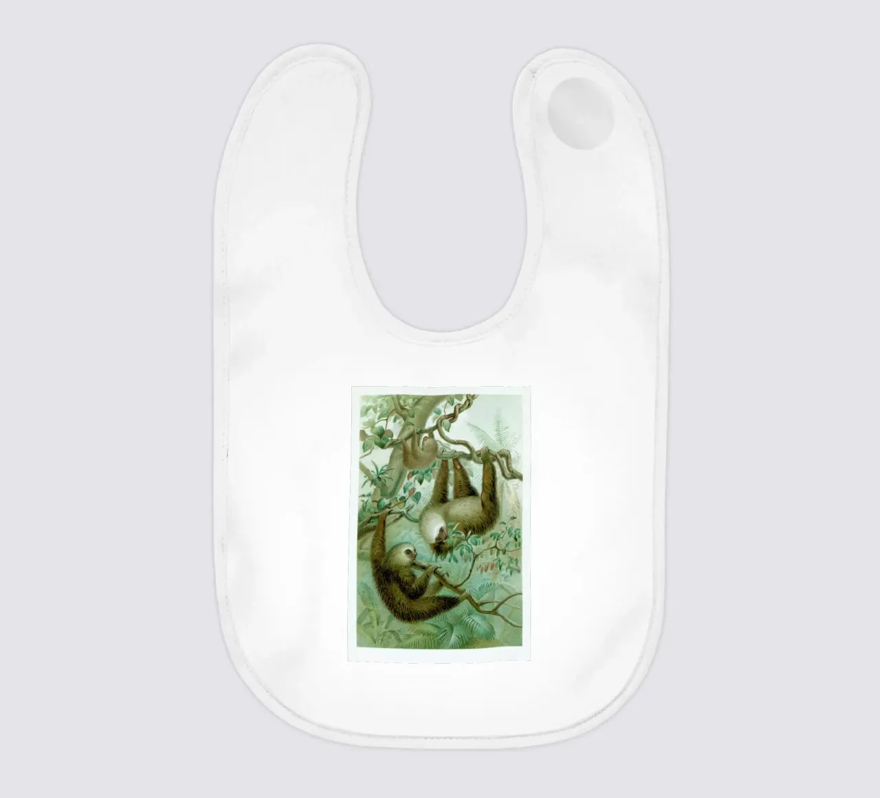 Sloths baby bib by Flora & Fauna