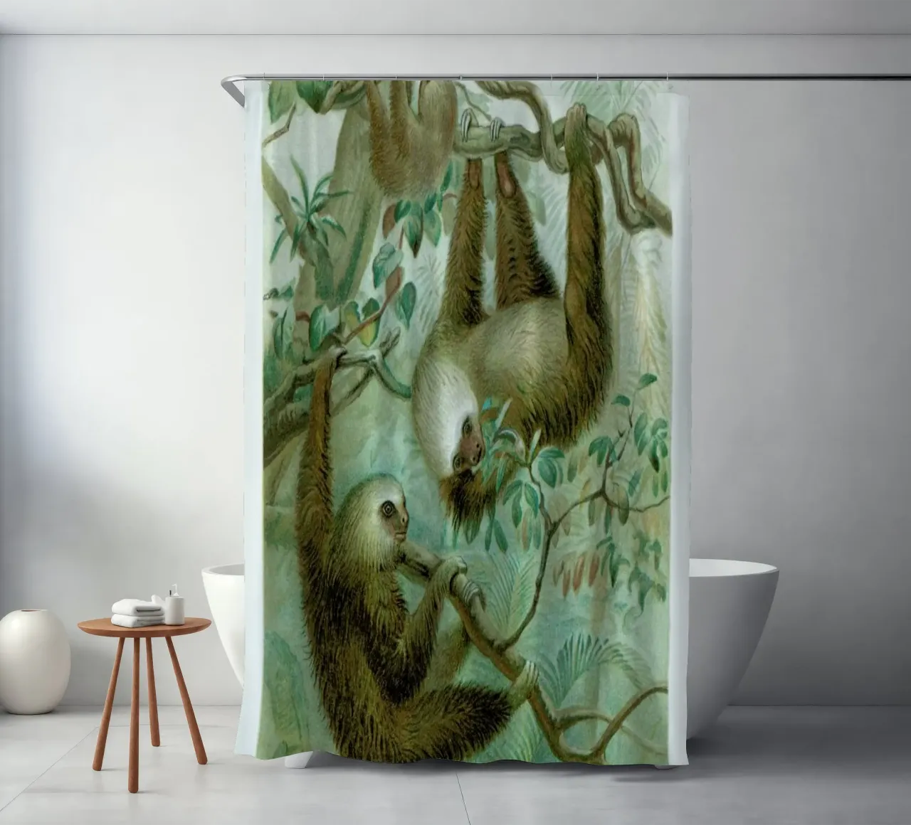 Sloths shower curtain by Flora & Fauna