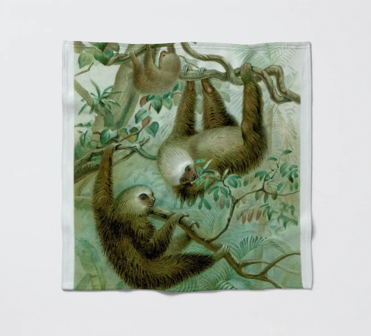 Sloths fleece blanket by Flora & Fauna
