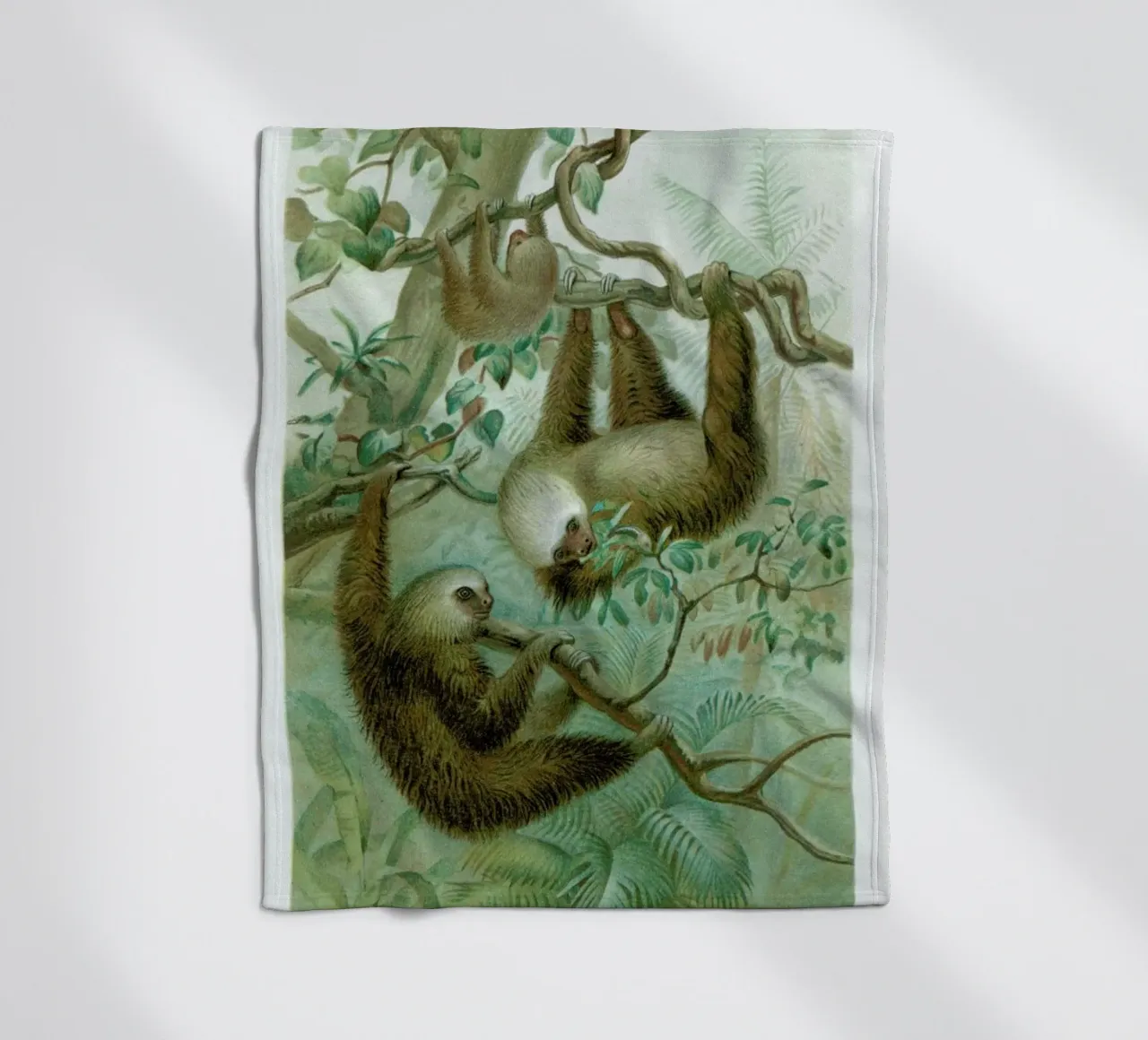 Sloths fleece blanket by Flora & Fauna