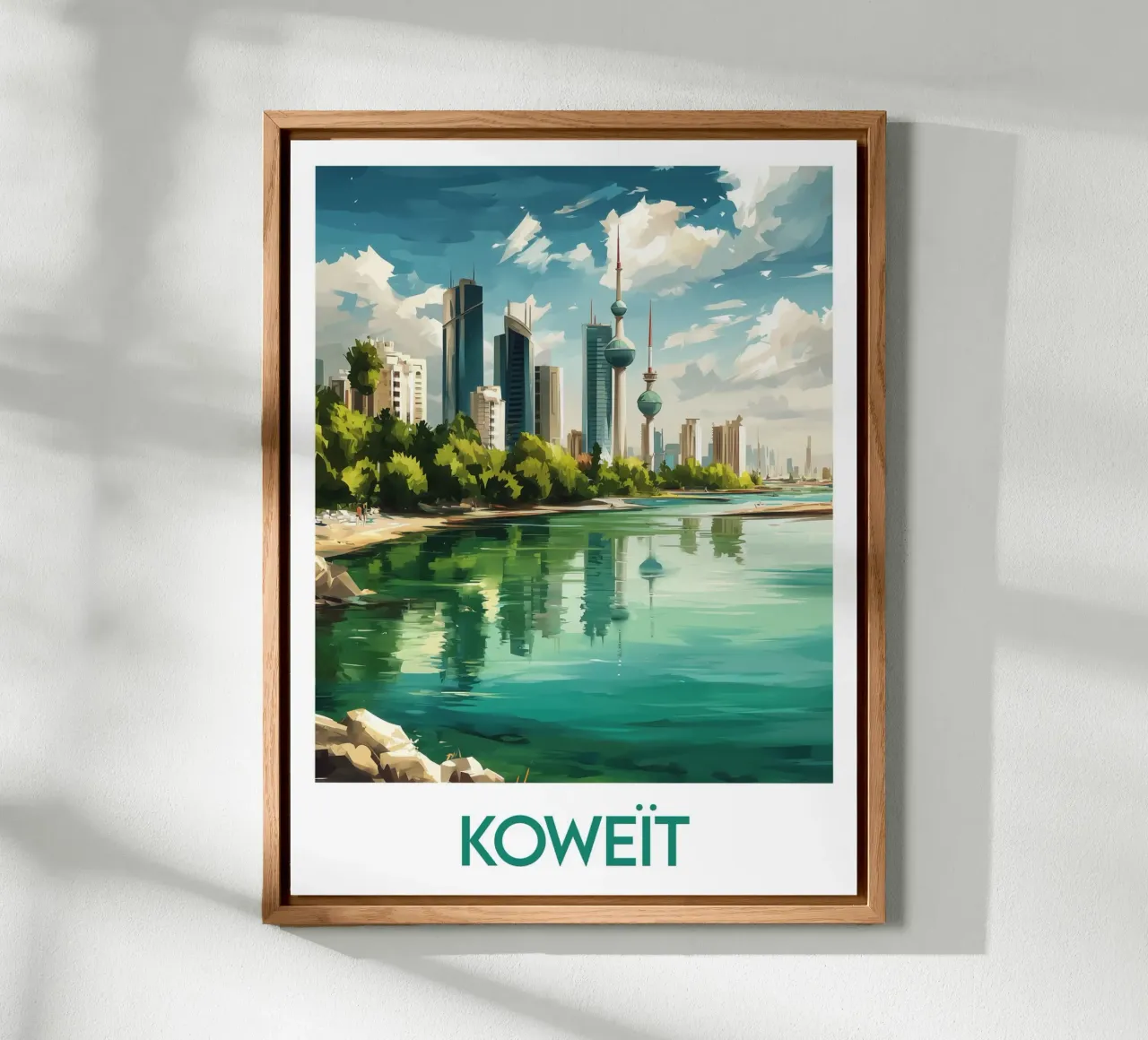 Manifesto del Kuwait alluminio dibond da Frame the World