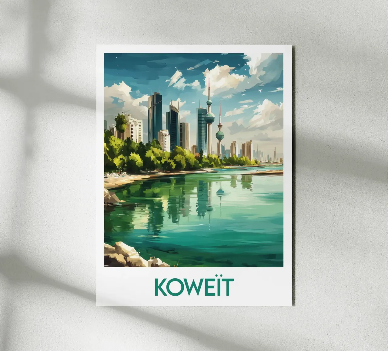 Manifesto del Kuwait alluminio dibond da Frame the World