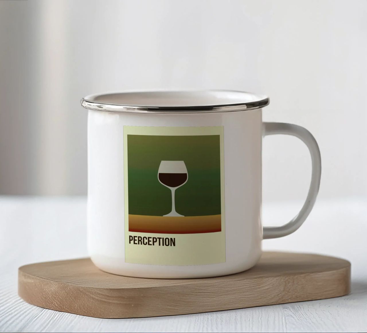 Perception Red tazza in smalto da Trabolt Design