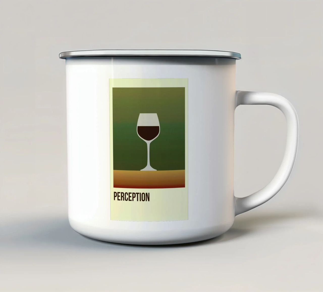 Perception Red tazza in smalto da Trabolt Design