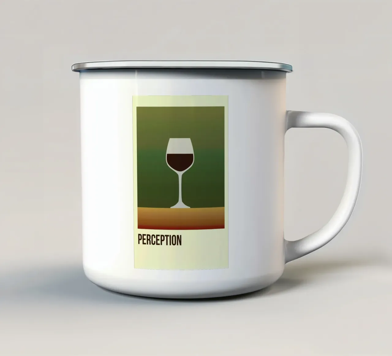 Perception Red taza de esmalte de Trabolt Design
