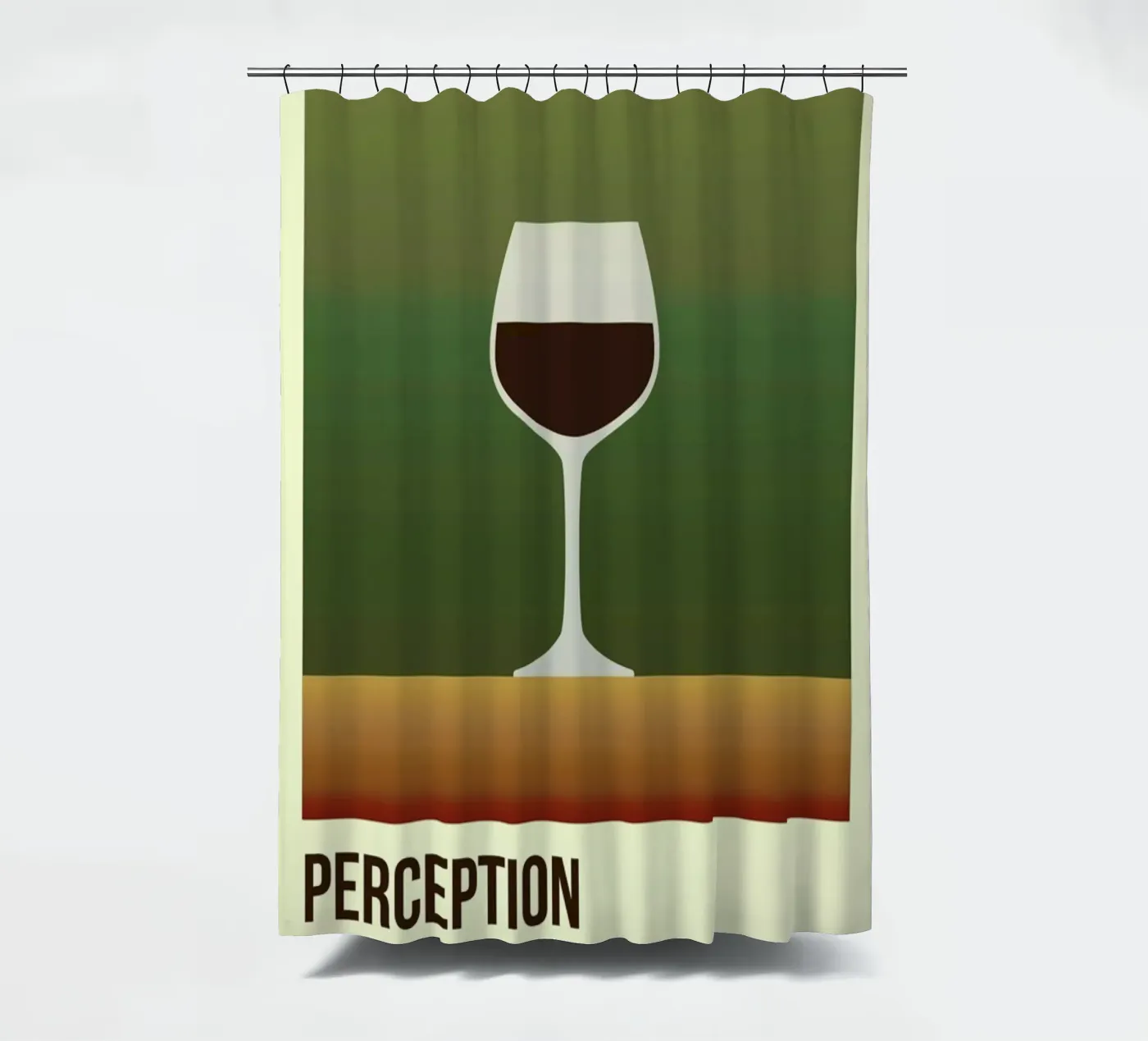 Perception Red Duschvorhang von Trabolt Design
