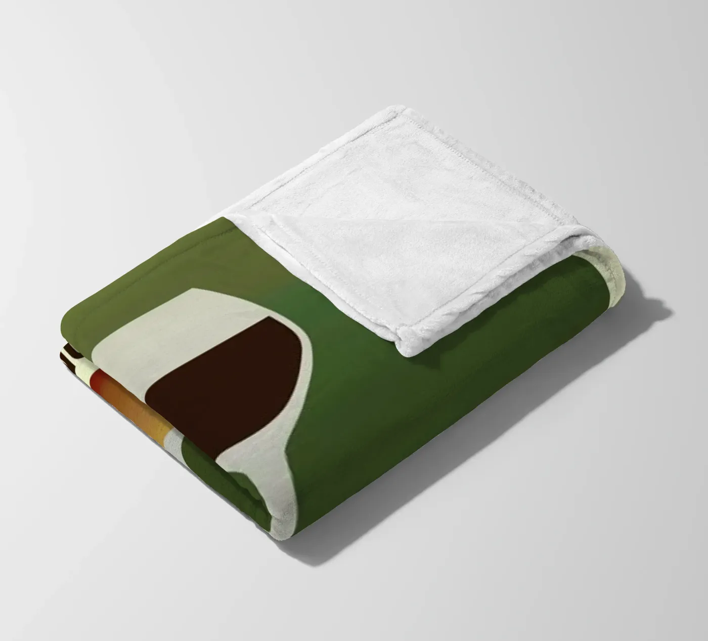 Perception Red fleece blanket by Trabolt Design