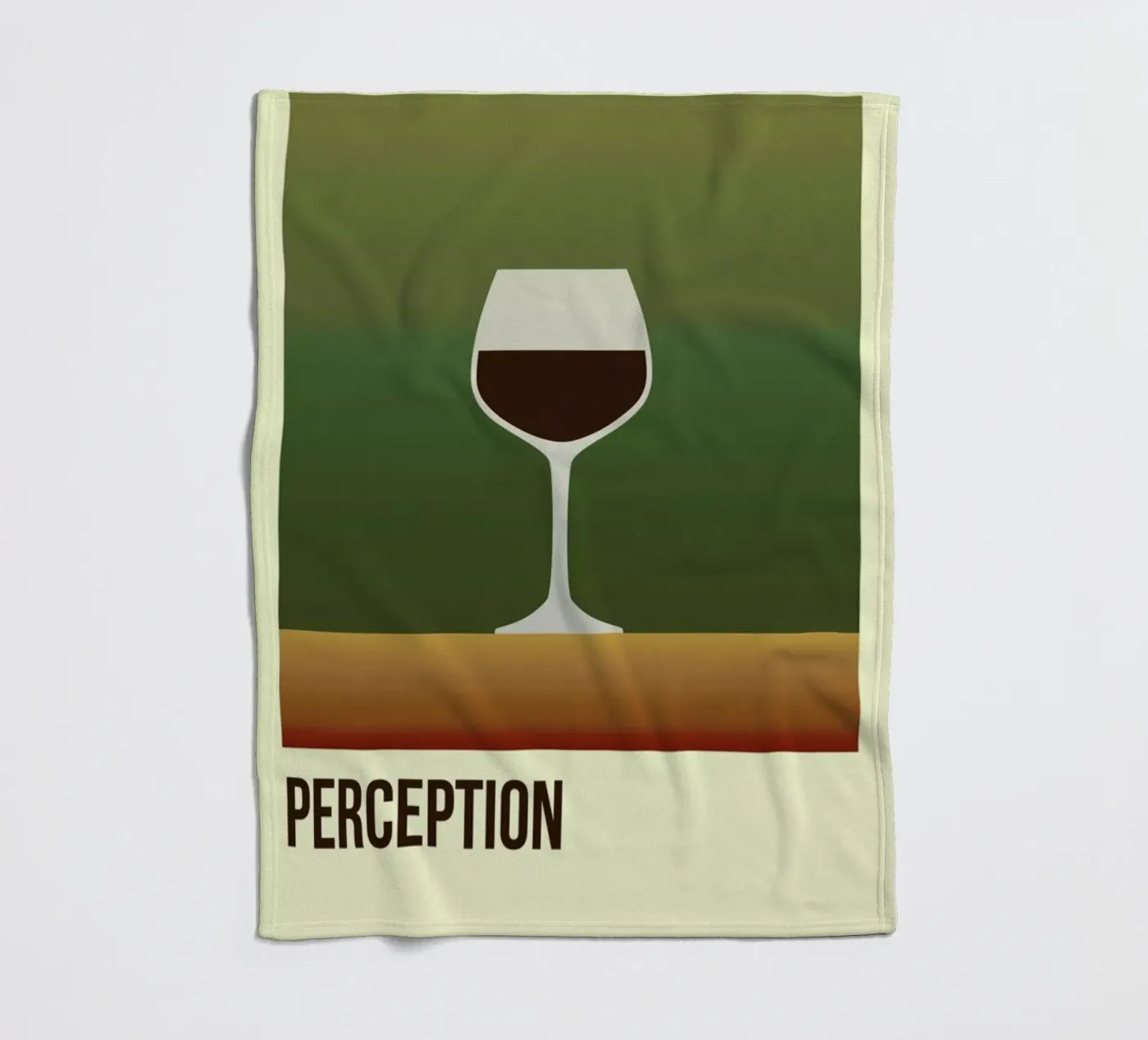 Perception Red fleece blanket by Trabolt Design