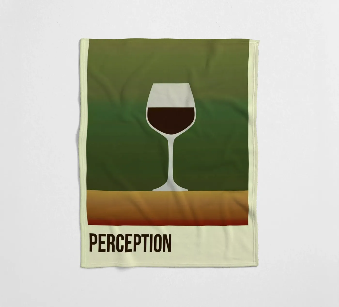Perception Red fleece blanket by Trabolt Design