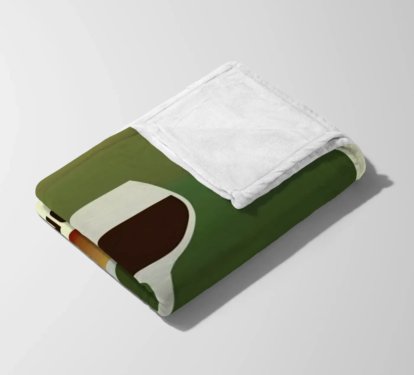 Perception Red fleece blanket by Trabolt Design