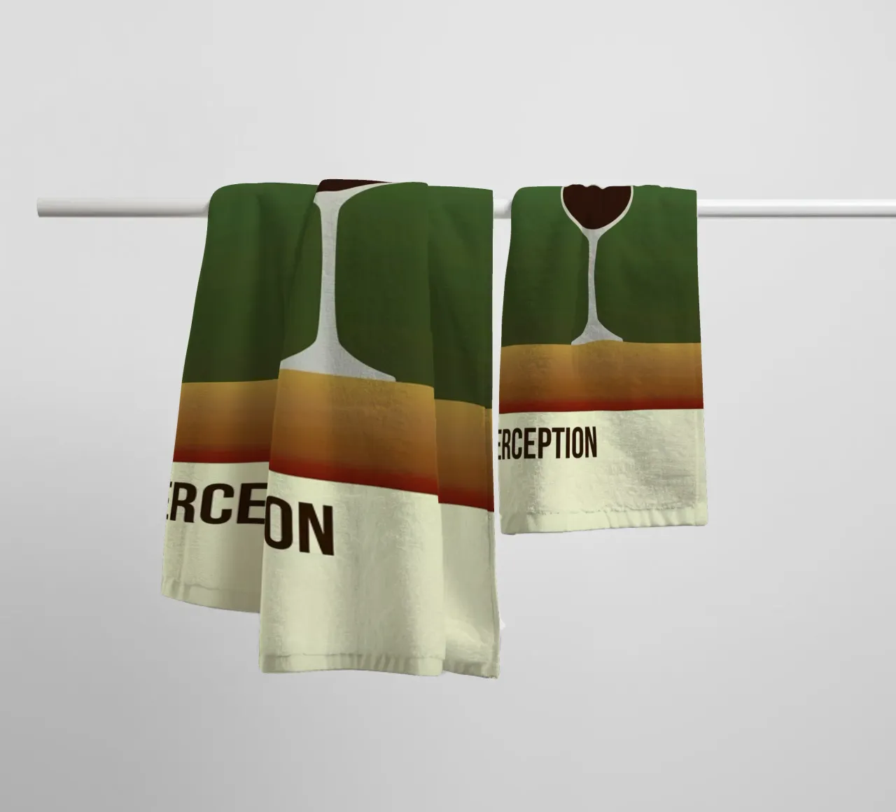 Perception Red badhanddoek van Trabolt Design