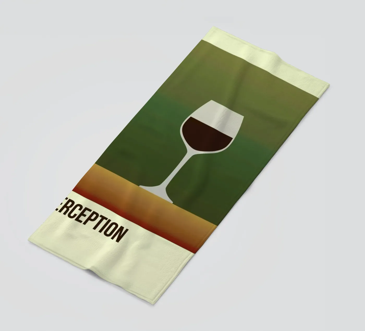 Perception Red beach towel by Trabolt Design