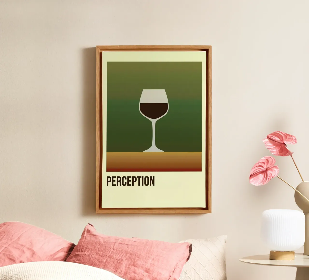 Perception Red tela con Cornice a cassetta da Trabolt Design