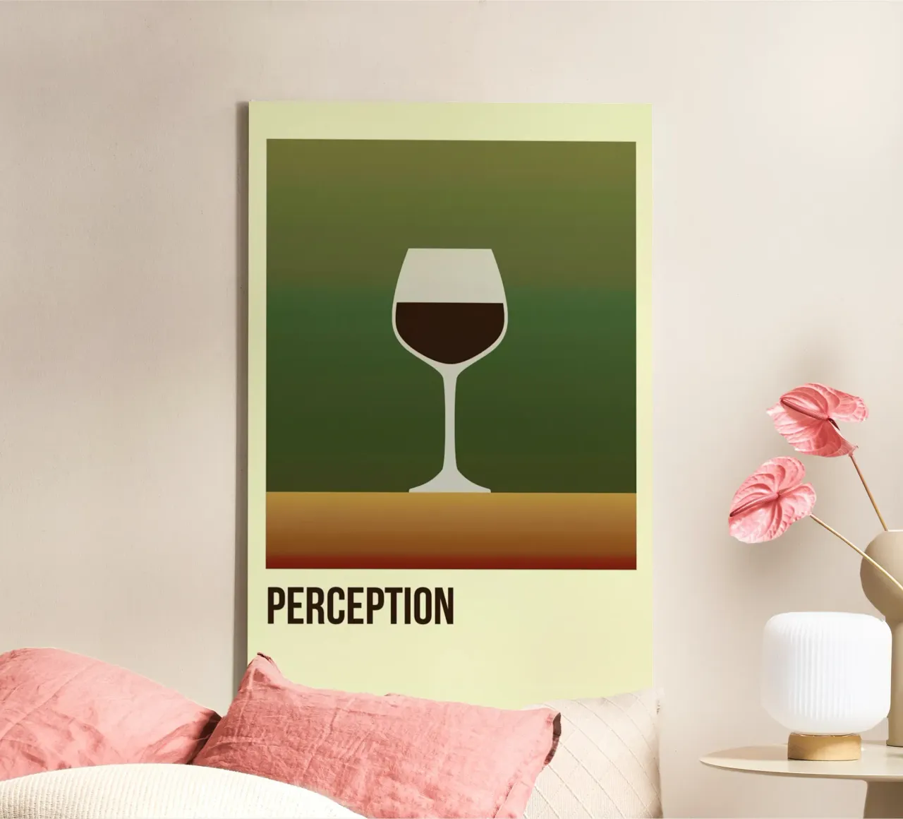 Perception Red tela con Cornice a cassetta da Trabolt Design